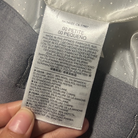 2 for 1 banana republic blazer black grey petite - Picture 5 of 8